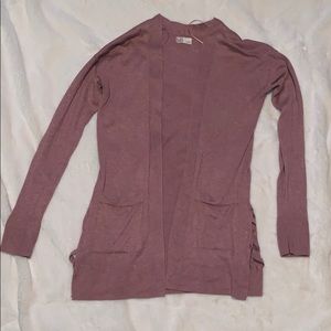 Blush Lace Up Cardigan